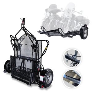 Go! Series Ride-Up Folding Motorcycle Trailer – Dual Rail Steel Utility Trailer