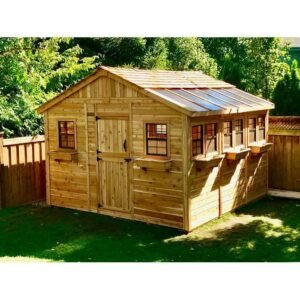12′ x 12′ Cedar Outdoor Garden Shed – Sunshed Storage Building