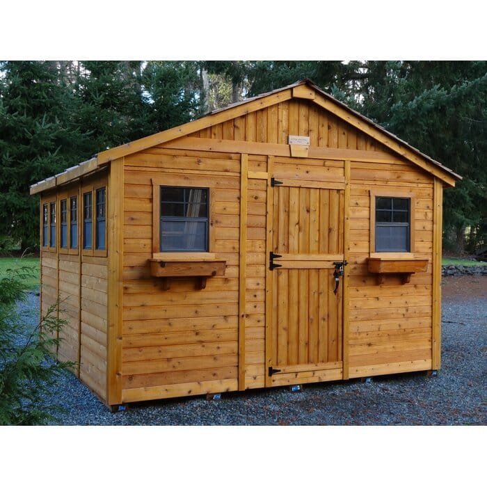 12′ x 12′ Cedar Outdoor Garden Shed – Sunshed Storage Building - Image 2