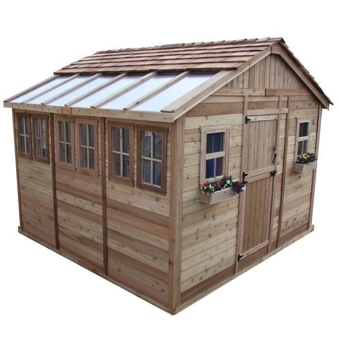 12′ x 12′ Cedar Outdoor Garden Shed – Sunshed Storage Building - Image 6