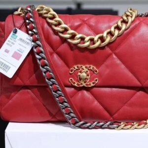 Chanel 19 Flap Bag 26cm Goatskin Leather Spring/Summer Act 1 Collection, Red