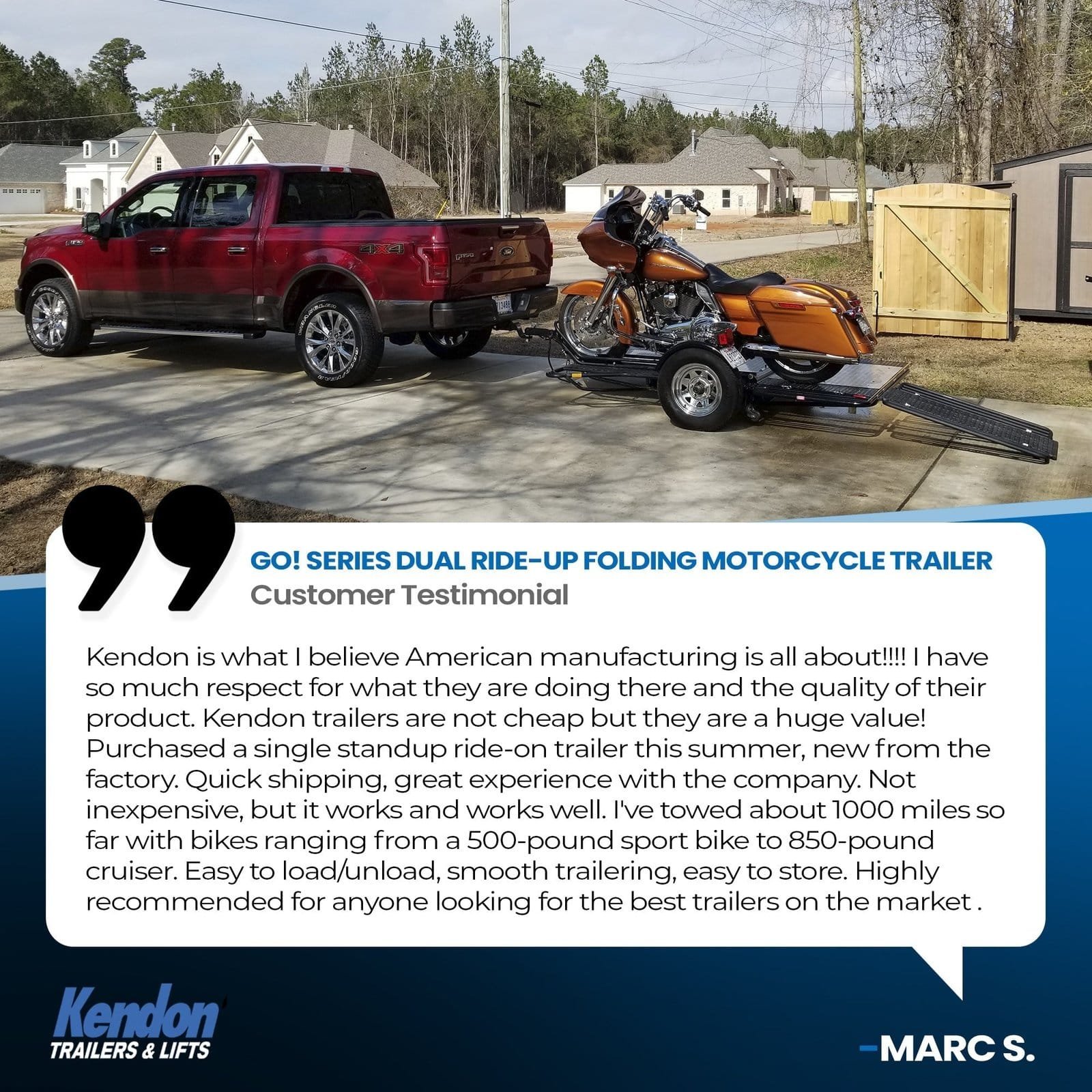 Go! Series Ride-Up Folding Motorcycle Trailer – Dual Rail Steel Utility Trailer - Image 5