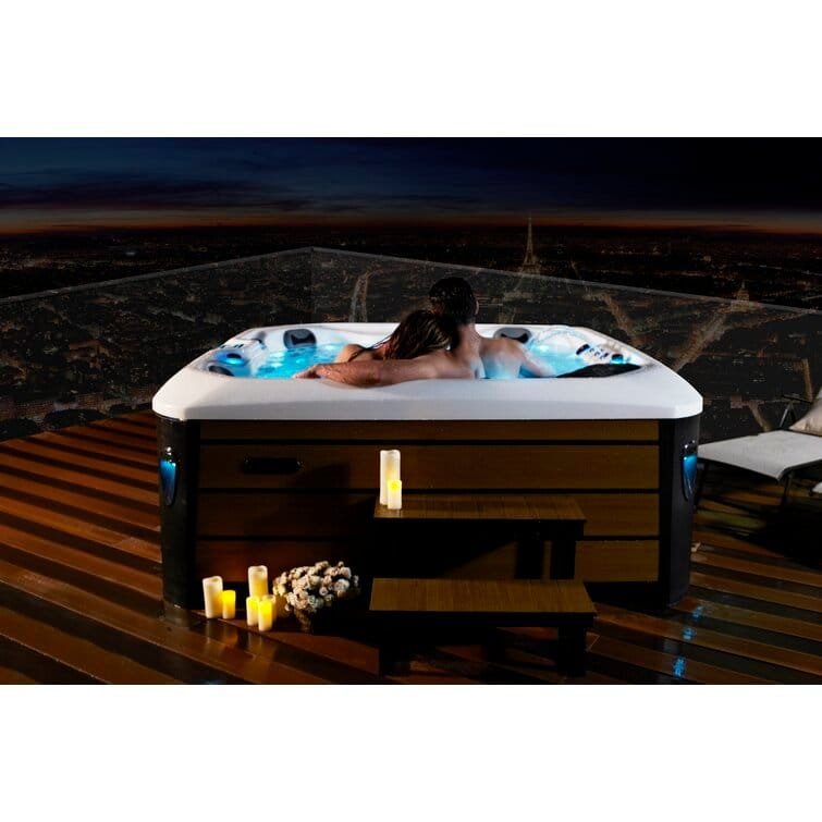 76-Jet Acrylic Square Hot Tub with Built-In Ozonator – Luxury Outdoor Spa - Image 15