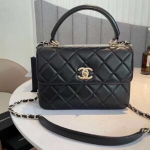 Chanel Classic Flap Bag Gold Hardware 25cm Black