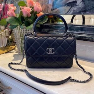 Chanel Classic Flap Bag Medal Hardware 25cm Black