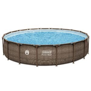 Coleman Power Steel 18 ft. x 48 in. Round Metal Frame Above Ground Pool Set