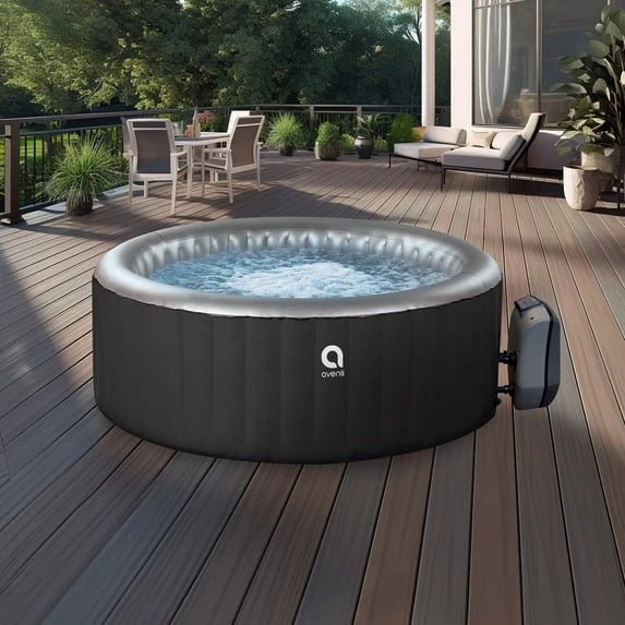 Avenli Oasis 2-3 Person Inflatable Hot Tub Spa + Cover, Rapid Heating up to 104°F, 105 Water Jets, 181 gal Capacity - Image 2