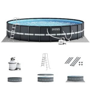 INTEX Ultra XTR 18ft x 52in Round Above Ground Pool Set, Sand Filter Pump