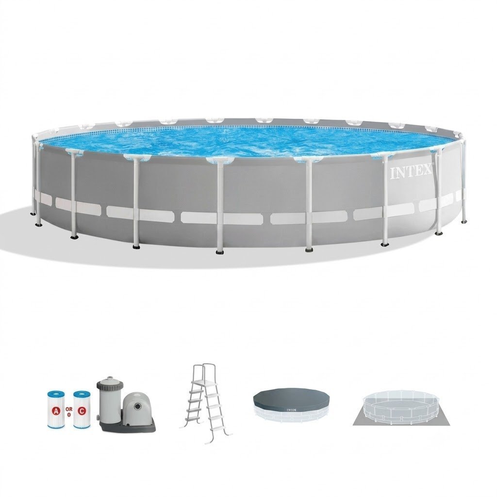 Intex Prism Frame™ 20′ x 52″ Above Ground Pool Set