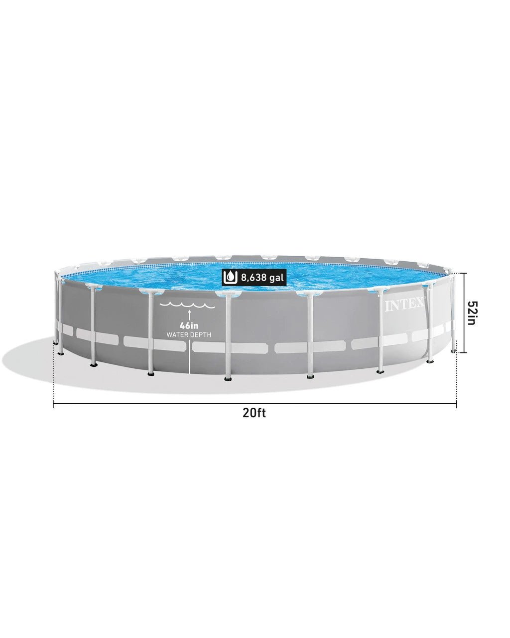 Intex Prism Frame™ 20′ x 52″ Above Ground Pool Set - Image 2