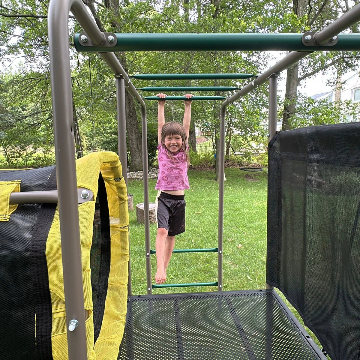 Klo Kick 6-in-1 Swing Set with Slide,Crawl Tunnel and Monkey Bars for Backyard, Playground for Kids Aged 3-12 - Image 5