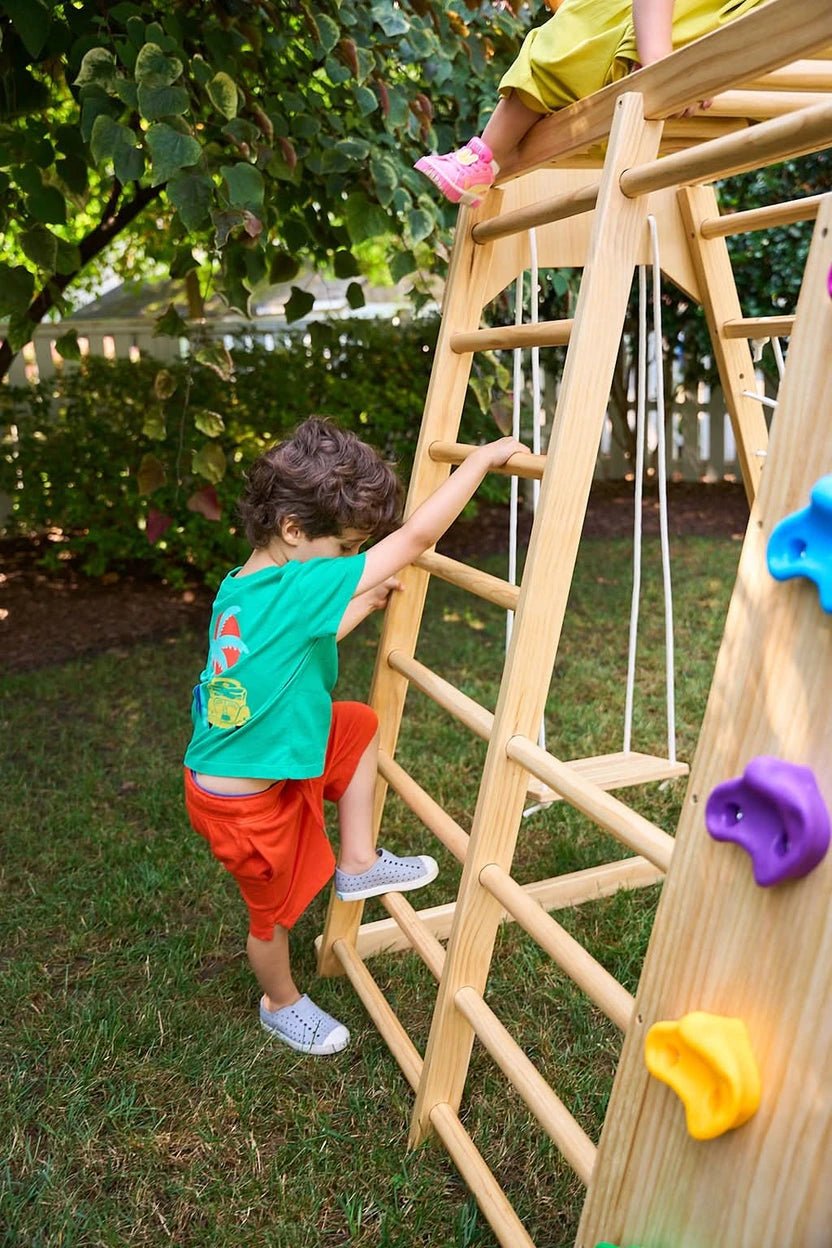 Avenlur Magnolia 7-in-1 Real Wood Playset | Indoor & Outdoor Climbing Gym for Kids - Image 12