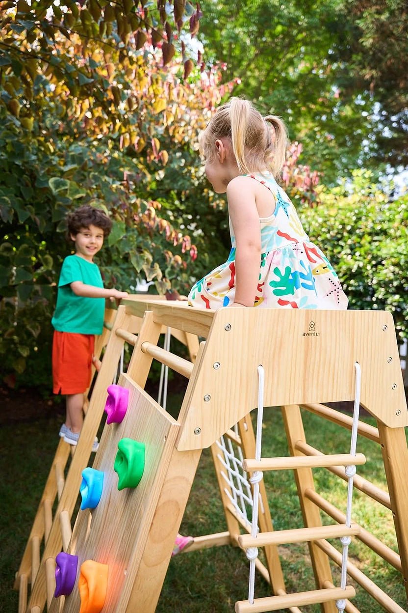 Avenlur Magnolia 7-in-1 Real Wood Playset | Indoor & Outdoor Climbing Gym for Kids - Image 13