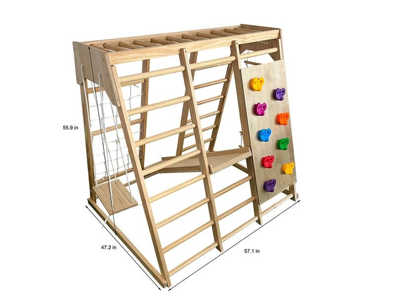 Avenlur Magnolia 7-in-1 Real Wood Playset | Indoor & Outdoor Climbing Gym for Kids - Image 18