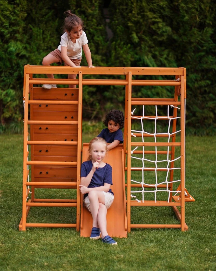 Avenlur Magnolia 7-in-1 Real Wood Playset | Indoor & Outdoor Climbing Gym for Kids - Image 2