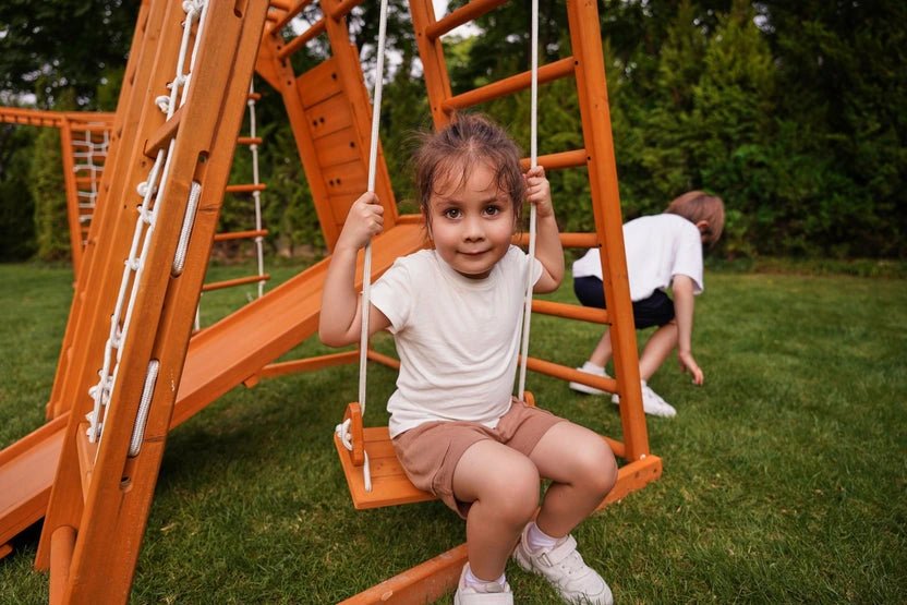 Avenlur Magnolia 7-in-1 Real Wood Playset | Indoor & Outdoor Climbing Gym for Kids - Image 3