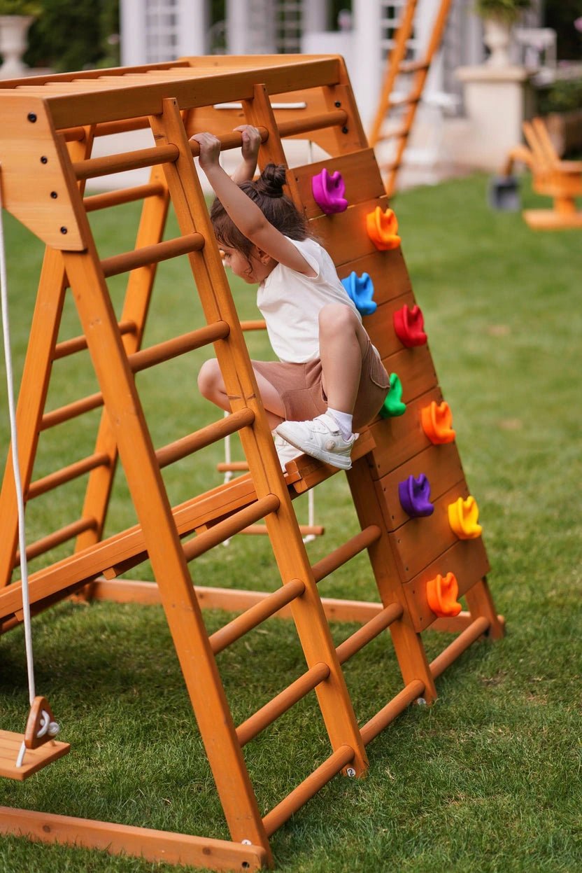 Avenlur Magnolia 7-in-1 Real Wood Playset | Indoor & Outdoor Climbing Gym for Kids - Image 4