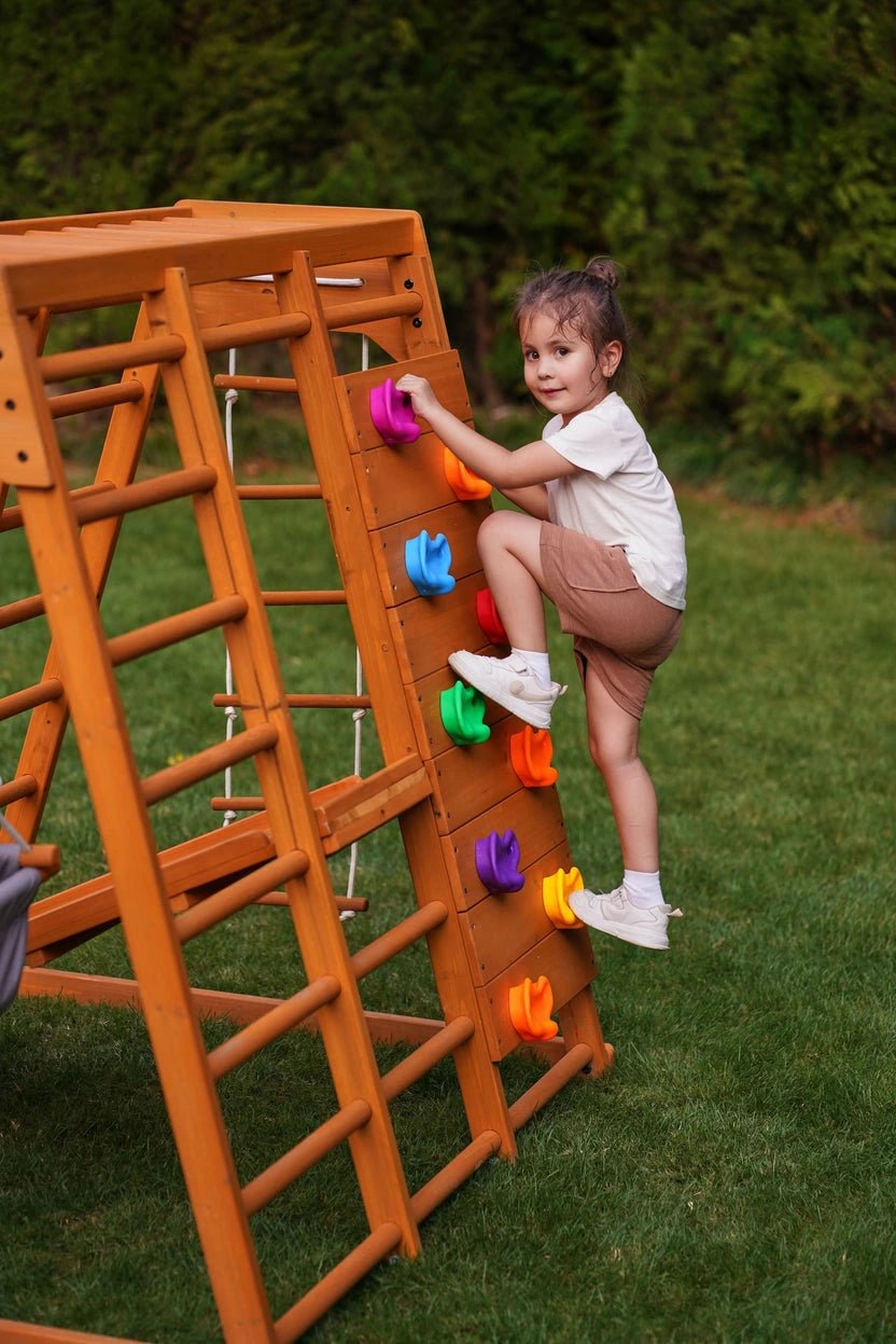 Avenlur Magnolia 7-in-1 Real Wood Playset | Indoor & Outdoor Climbing Gym for Kids - Image 9