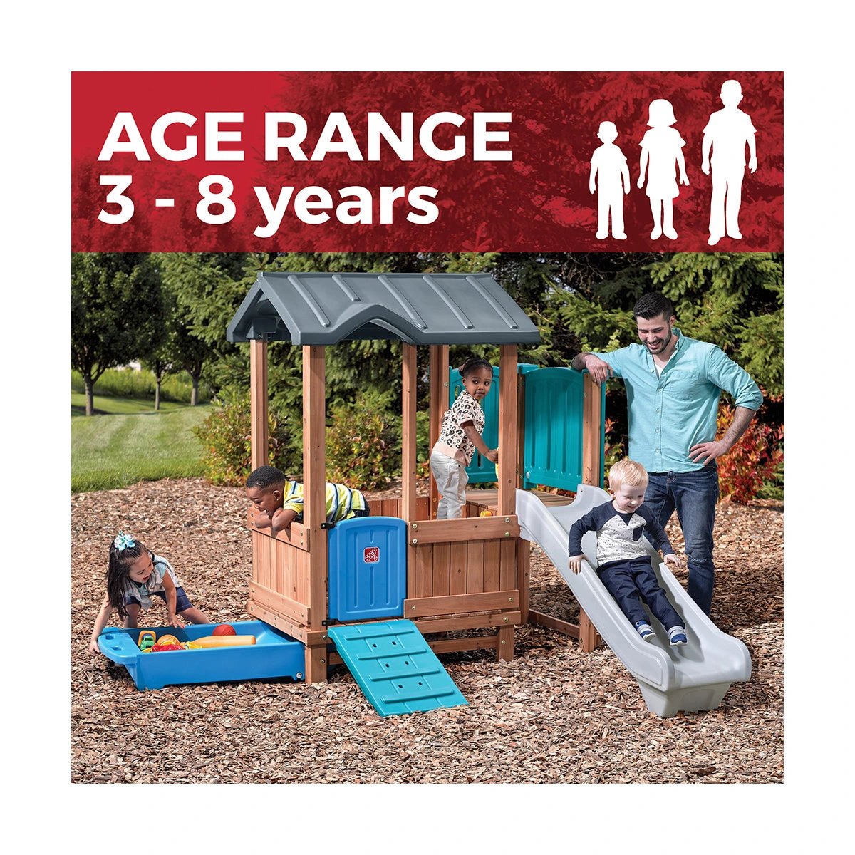 Step2 Woodland Adventure Kids Outdoor Playhouse for Toddlers - Image 4