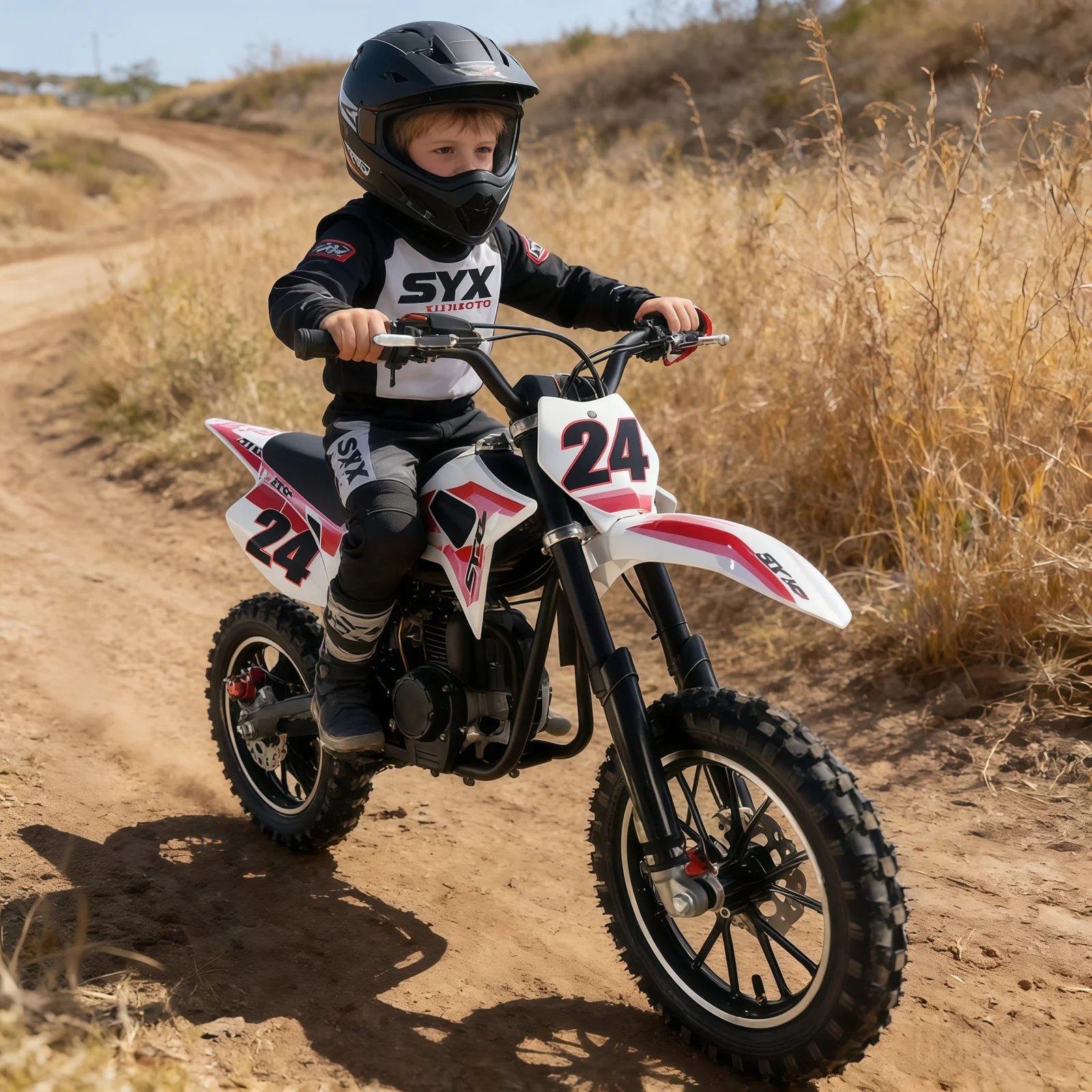 SYX MOTO MK 40cc 4 Stroke Mini Dirt Bike Pull Start Automatic Transmission Pit Bike for Kids - Image 3