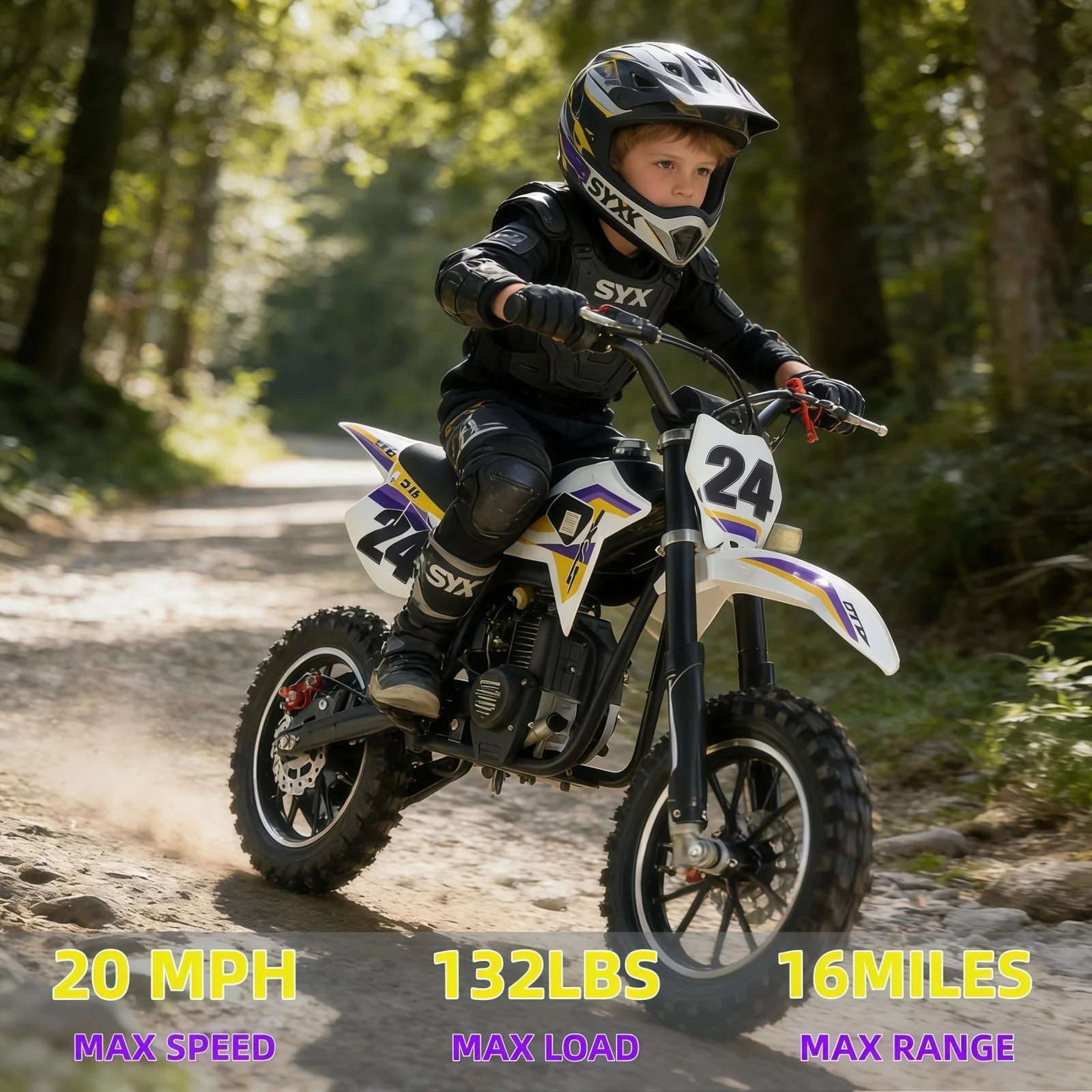 SYX MOTO MK 40cc 4 Stroke Mini Dirt Bike Pull Start Automatic Transmission Pit Bike for Kids - Image 9
