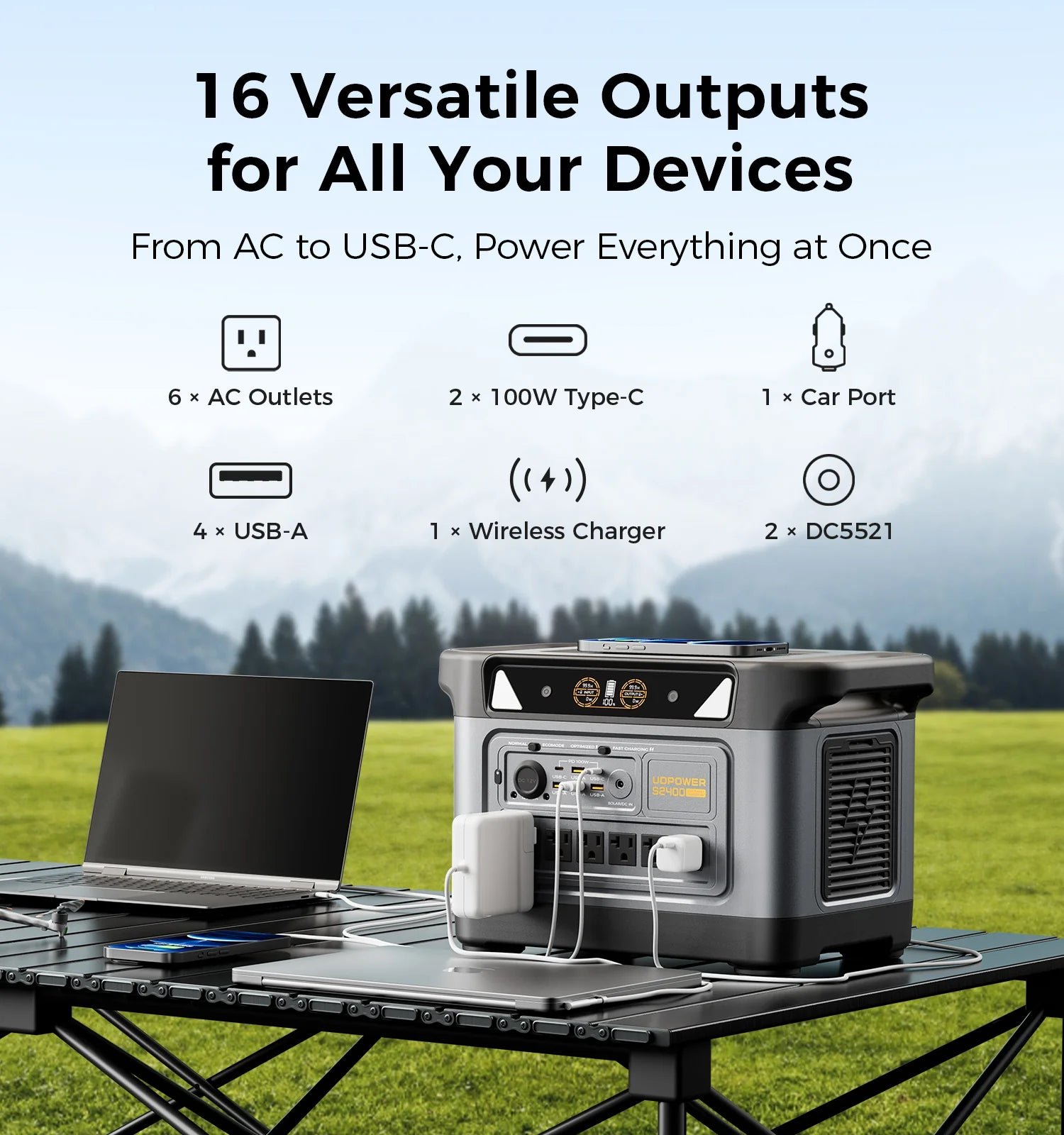 UDPOWER S2400 Portable Power Station – 2083Wh | 3000W SurgeWWWWW - Image 11