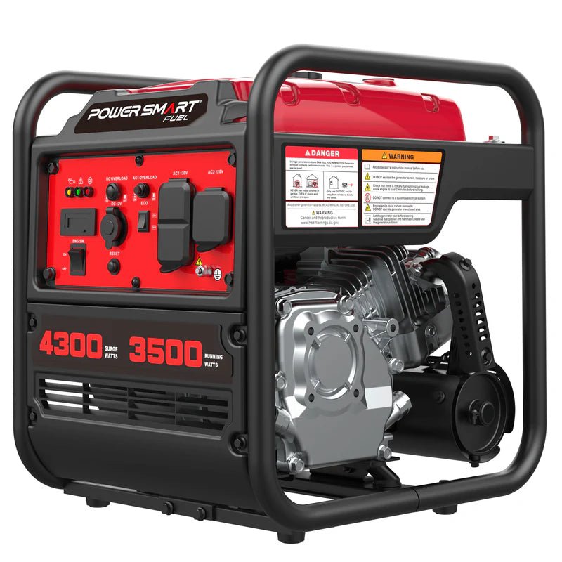 PowerSmart 4300-Watt Portable Generator with Inverter Technology, 3500W Rated, 223cc 4-Stroke Gas Powered Engine, 30 Amp for Home Backup, Camping, Emergency - Image 2