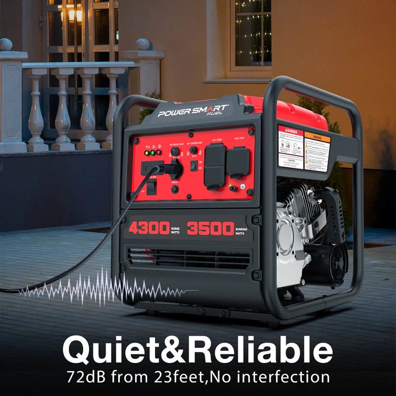 PowerSmart 4300-Watt Portable Generator with Inverter Technology, 3500W Rated, 223cc 4-Stroke Gas Powered Engine, 30 Amp for Home Backup, Camping, Emergency - Image 5