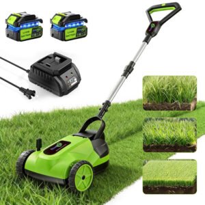 IToolMax 8.7-Inch Small Electric Lawn Mower for Yards & Gardens