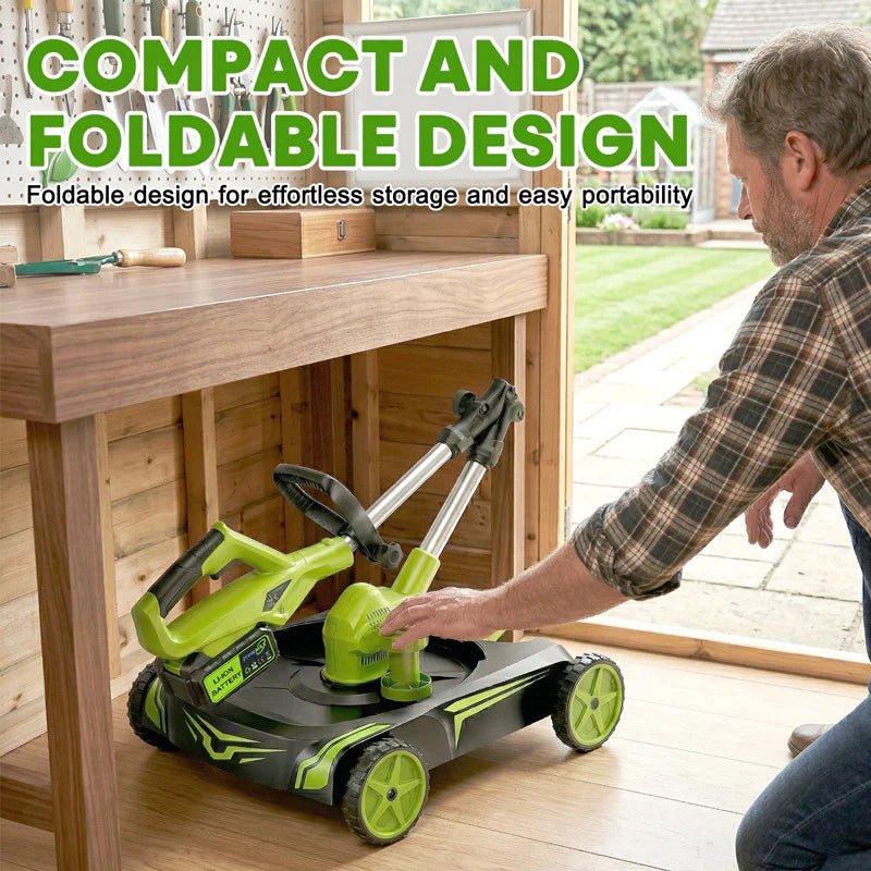 IToolMax 12-Inch Electric Weed Wacker & Eater with Detachable 4-Wheel Base - Image 3