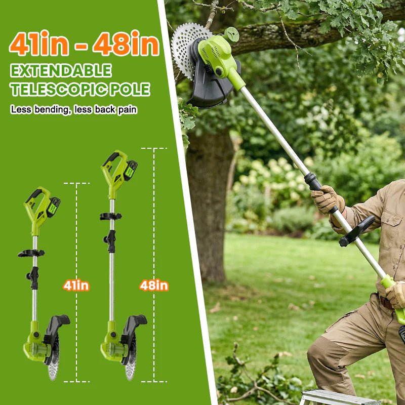 IToolMax 12-Inch Electric Weed Wacker & Eater with Detachable 4-Wheel Base - Image 4