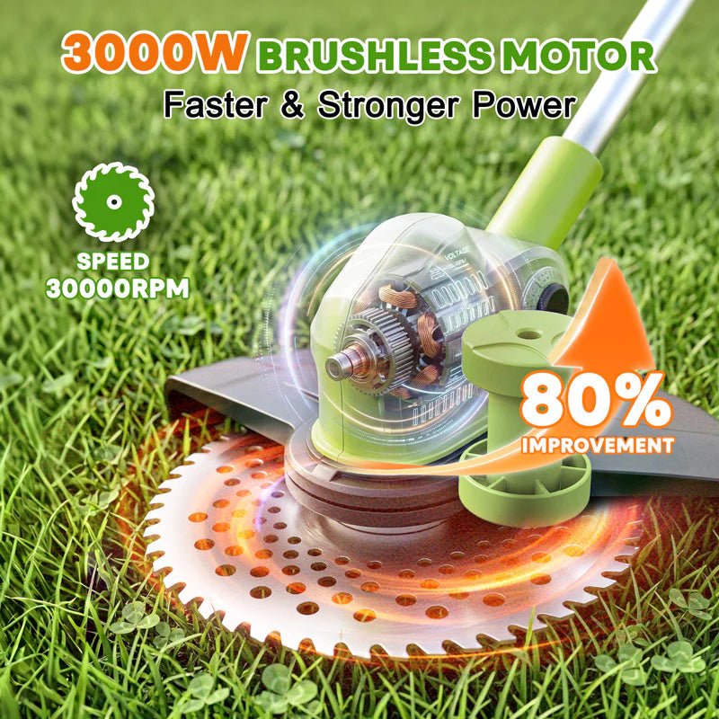 IToolMax 12-Inch Electric Weed Wacker & Eater with Detachable 4-Wheel Base - Image 5