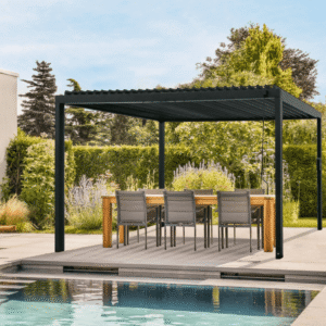 Backyard Discovery Sarasota 16’x10′ Galvanized Steel Louvered Pergola