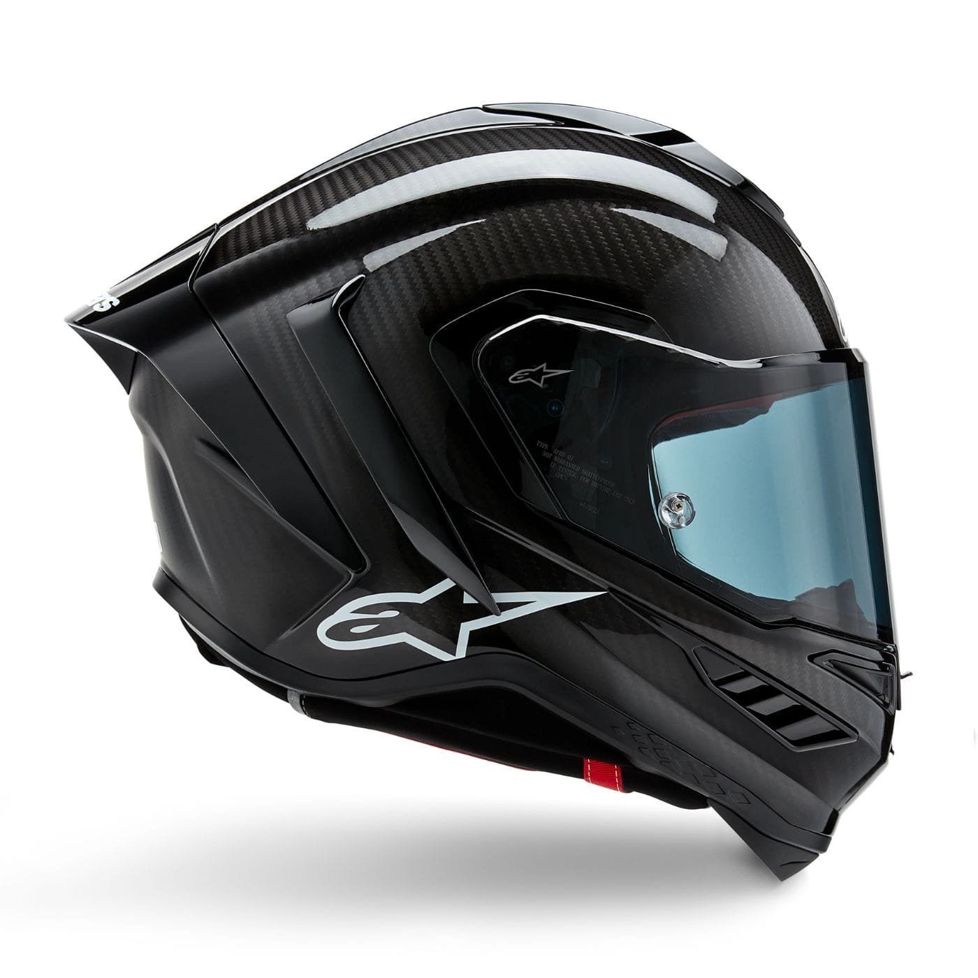 Alpinestars Supertech R10 Element ECE 06 / FIM Full Face Helmet Gloss Black / Carbon / Silver - Image 2