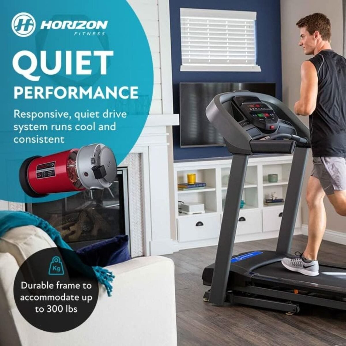 Horizon Fitness T101 Treadmill - Image 2