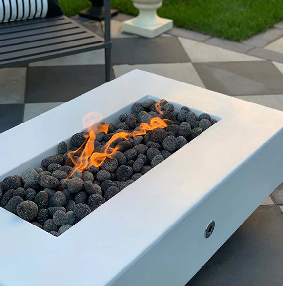 The Outdoor Plus 84″ Del Mar Concrete Gas Fire Pit - Image 3