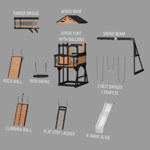 Timber Crossing Swing Set – Adventure Meets Stunning Design