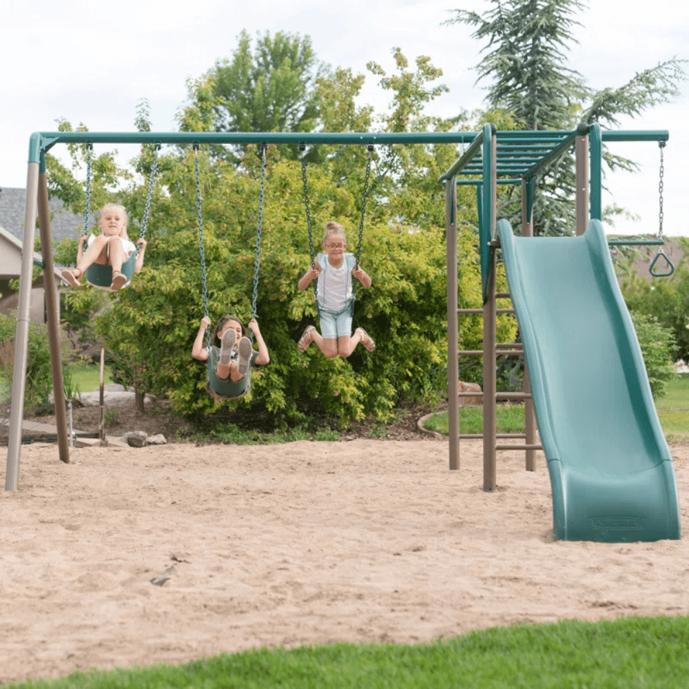 Lifetime Powder Coated Steel Swing Set with 4 Swing(s) , 1 Slide(s) - Image 9