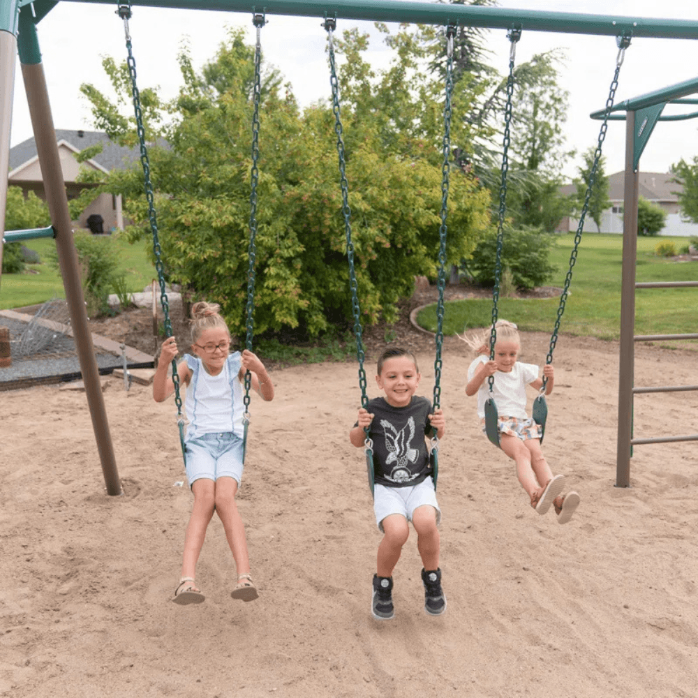 Lifetime Powder Coated Steel Swing Set with 4 Swing(s) , 1 Slide(s) - Image 4
