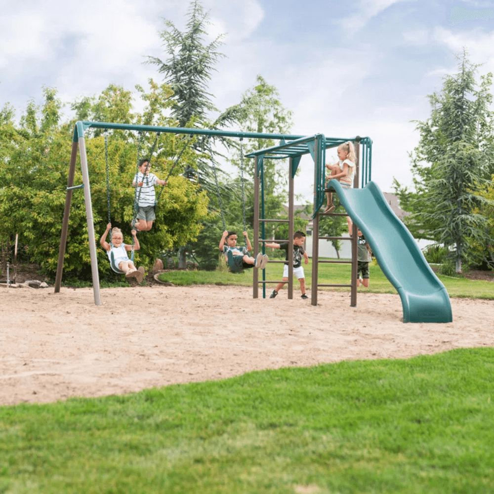 Lifetime Powder Coated Steel Swing Set with 4 Swing(s) , 1 Slide(s) - Image 8