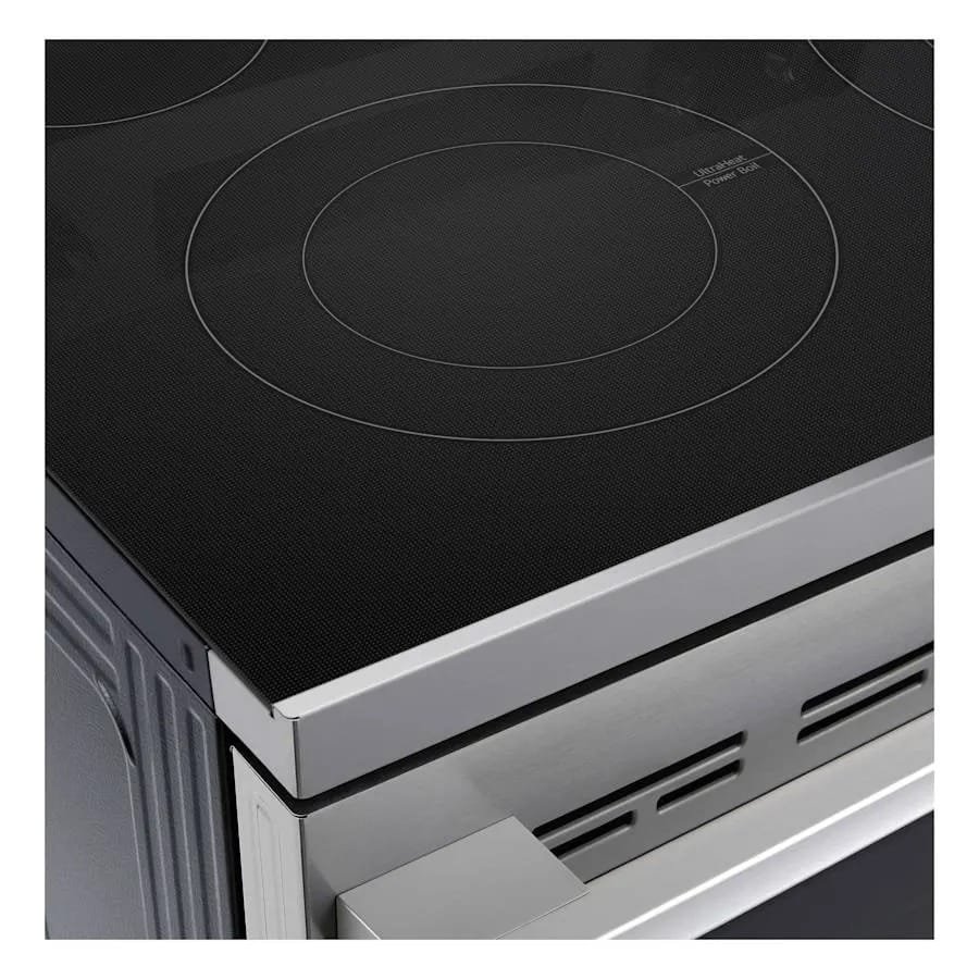 LG 30 Inch Wide 6.3 Cu. Ft. Free Standing Electric Range with Radiant Burners and Storage Drawer - Image 8