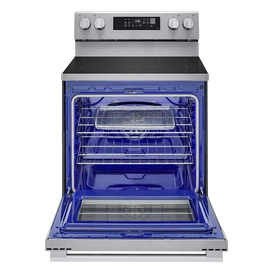 LG 30 Inch Wide 6.3 Cu. Ft. Free Standing Electric Range with Radiant Burners and Storage Drawer - Image 7