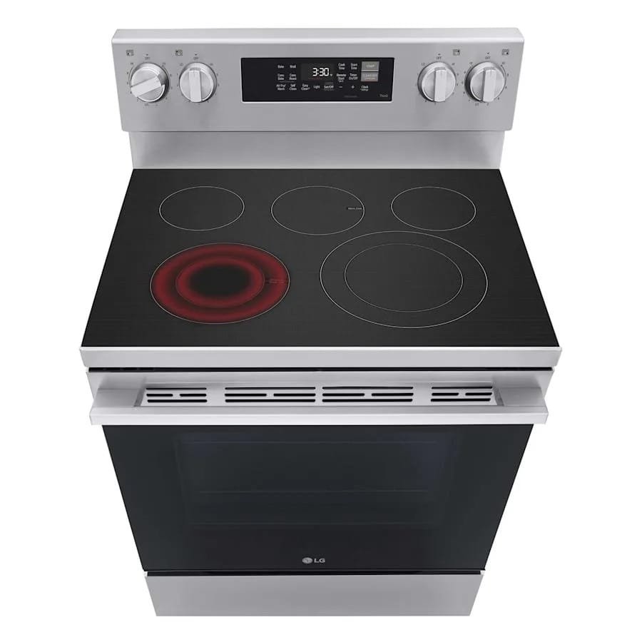 LG 30 Inch Wide 6.3 Cu. Ft. Free Standing Electric Range with Radiant Burners and Storage Drawer - Image 6
