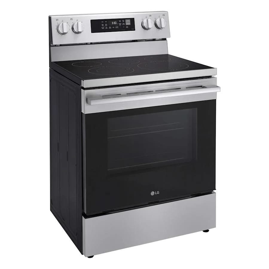 LG 30 Inch Wide 6.3 Cu. Ft. Free Standing Electric Range with Radiant Burners and Storage Drawer - Image 2