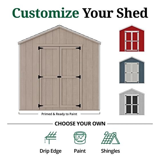 You can customize the appearance of your shed to suit your needs!