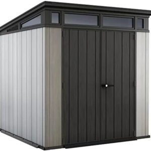 Keter Outdoor Storage Sheds, for House, Patio & Yard, Plastic Resin, Artisan, 7×7 Ft, Gray