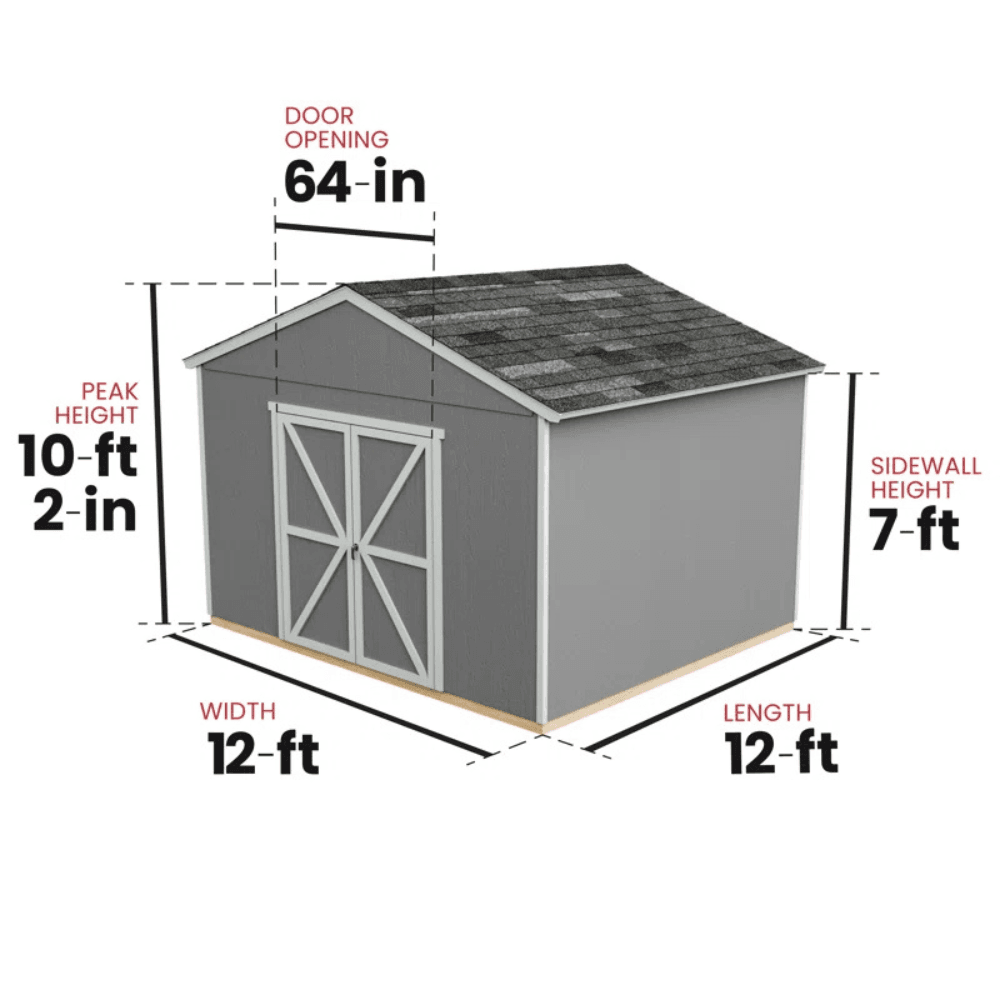 Astoria 12 ft. x 12 ft. Outdoor Wood Storage Shed - Image 10