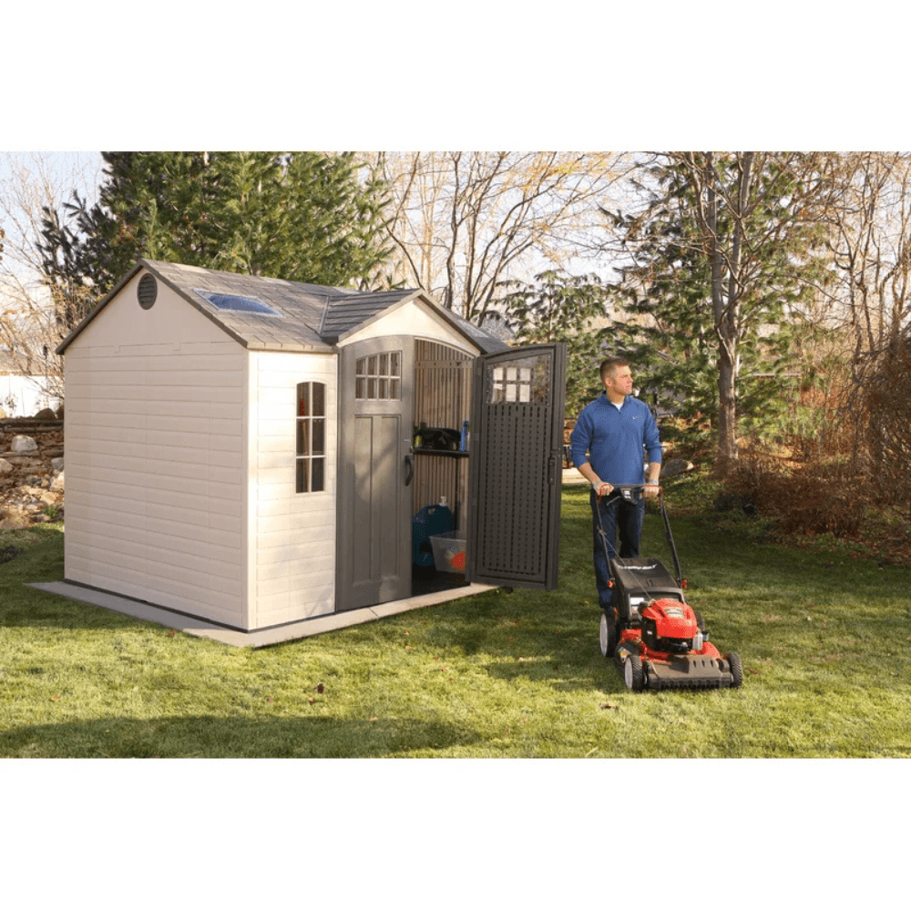 10 Ft. x 8 Ft. High-Density Polyethylene (Plastic) Outdoor Storage Shed with Steel-Reinforced Construction - Image 10