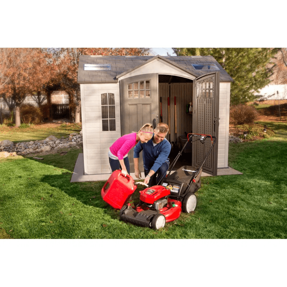 10 Ft. x 8 Ft. High-Density Polyethylene (Plastic) Outdoor Storage Shed with Steel-Reinforced Construction - Image 9