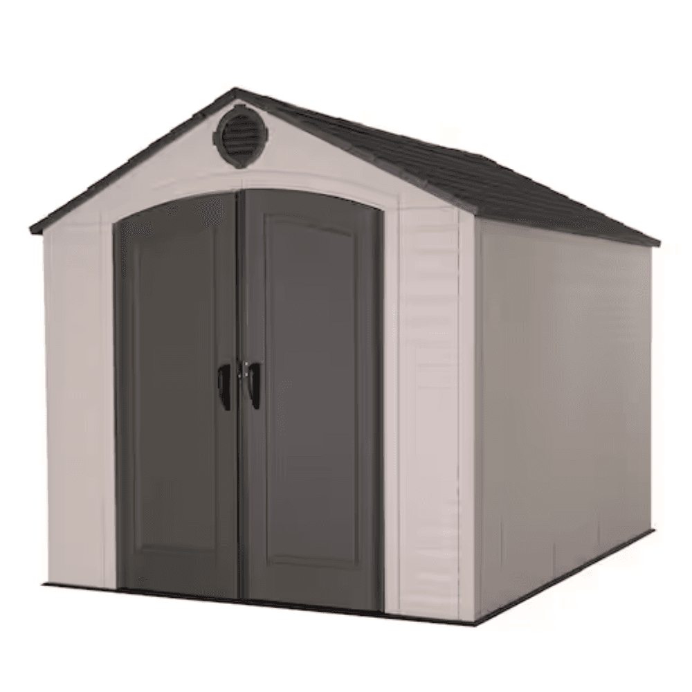 8 Ft. x 10 Ft. High-Density Polyethylene (Plastic) Outdoor Storage Shed with Steel-Reinforced Construction